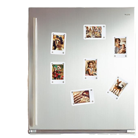 Cadre photo magnétique carré double face en acrylique transparent, aimant de réfrigérateur, mini porte-photos, support pour cartes d'idoles et cartes à collectionner