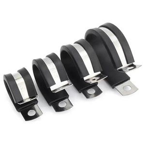 304 thép không gỉ cao su đệm cách điện P r Loại Vòng lặp cáp chủ Ống kẹp 1/4 "5/16" 3/8 "1/2" 5/8 "3/4" 1 "inch - Product Image 1
