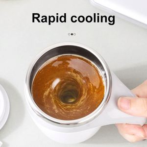 Vaso Inteligente con Logotipo Personalizado, Vaso Mezclador Automático Magnético Eléctrico de Acero Inoxidable, Taza de Café Autoagitadora - Product Image 3