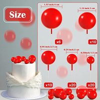 OEM Custom ize Farbe Kunststoff Cupcake Faux Pearl Balls Mini Ballon Cake Topper für Kuchen Dekoration