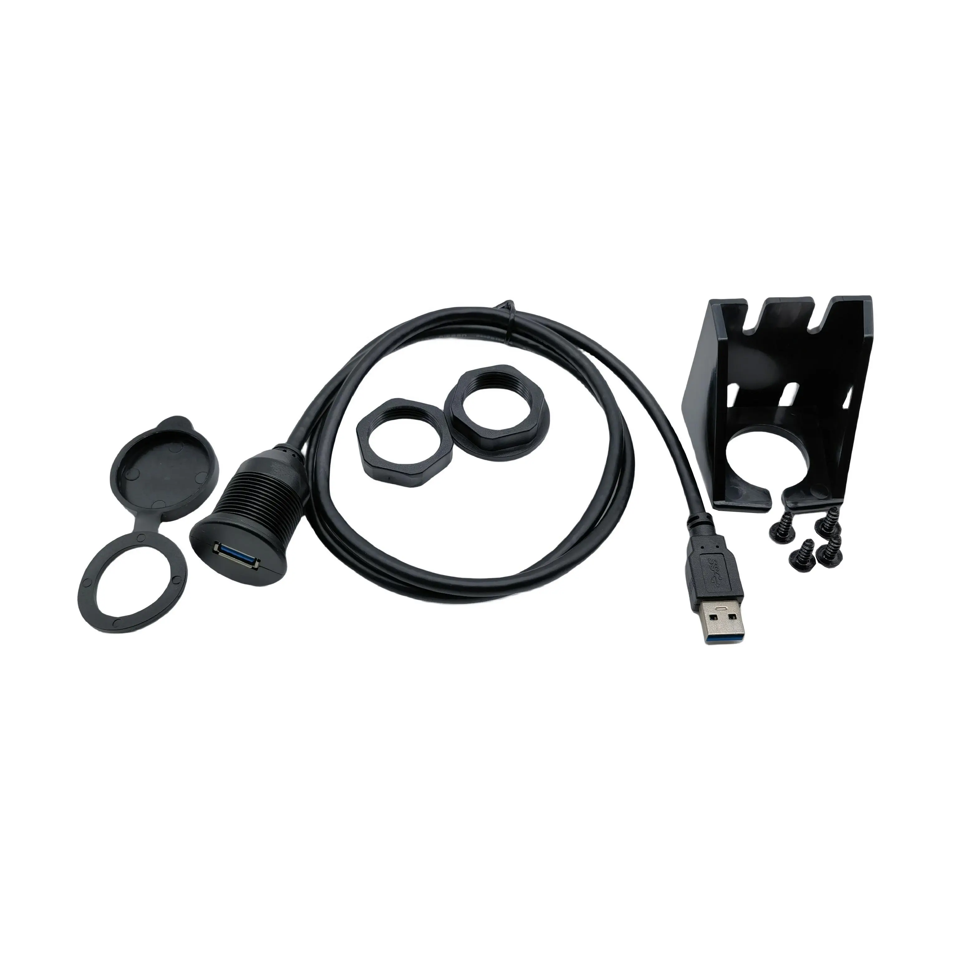 Câble d'extension de panneau de montage intégré pour tableau de bord automobile marin USB3.0, 1m, 3 pieds