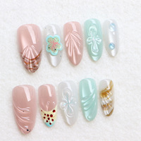 Ongles à presser Tacana, 10 pièces, multicolores, faits à la main, réutilisables, gel UV 3D, haute qualité, vente en gros, nouvelle arrivée, capsules d'ongles à couverture complète