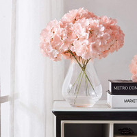 Kunstmatige Hortensia Bloemen Blush Heads Hydrangea Zijden Bloemen Voor Bruiloft Decoratie