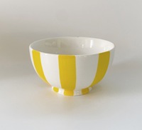 Design moderne peint à la main motif rayures bols à salade en céramique ensembles de bols en porcelaine pour la maison fête bol à fruits en gros utilisé