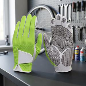 Gants de golf en cuir véritable respirants toutes saisons à doigts complets, anti-UV, unisexe, pour main gauche ou droite, avec fermeture à boucle pour le cyclisme - Product Image 2