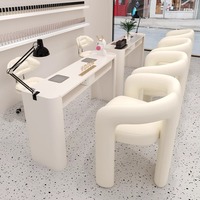 Table de Manucure Simple Design Spa Turquoise Avec Rangement Verte OEM ODM Vente Directe d'Usine