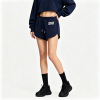Shorts de sport décontractés pour femme, style preppy, coupe ample, en molleton bouclette lourd 420 g/m², vêtement de mode quotidien pour femme
