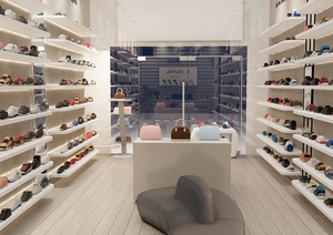 Giày tùy chỉnh cửa hàng thiết kế giá bán buôn <span class=keywords><strong>MDF</strong></span> kim loại sơn Giày thể thao cửa hàng tường hiển thị giá - Product Image 4