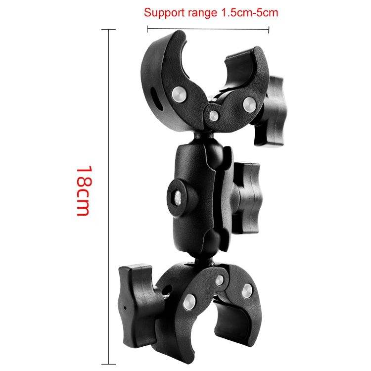 HONGDAK Camera Double Clip Crab Clamp for GoPro Motorcycle Bicycle Handlebar Clip Bracket for Insta360 Sports Camera Accessory