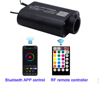 12W RGBW LED Fiber Optic Light Engine Aluminium körper Musik steuerung für Autodach Star Sky Effect Deckende ko ration App gesteuert