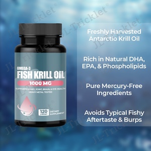 Julong OEM Capsules d'huile de krill antarctique avec <span class=keywords><strong>Omega</strong></span>-3s EPA DHA Astaxanthine et phospholipides Huile de krill 120 Softgels Support - Product Image 3