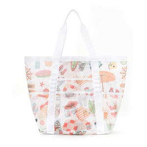 Bolsas de playa extragrandes de malla plegables con bolsillos para gimnasio, playa, viajes, <span class=keywords><strong>piscina</strong></span>, bolso de mano personalizado - Product Image 6