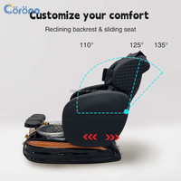 Fauteuil de pédicure électrique haut de gamme pour salon de beauté et spa avec bassin à pieds en cristal