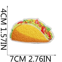 Patchs brodés thermocollants pour fêtes mexicaines, motifs alimentaires, pour chapeaux, jeans, chaussures et sacs