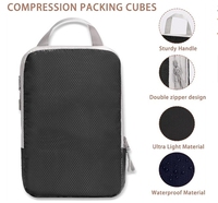 Cubes d'emballage de compression de qualité supérieure Accessoires de voyage Organisateurs d'emballage extensibles avec fermeture éclair de luxe