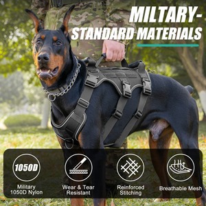 Medium Large Pet Dog Explosion Proof Flush Tactical Chest Back Drawstring Waterproof Anti-Reflective Adjustable Chest Strap - Product Image 2