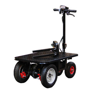 Carro eléctrico de metal multifuncional de 4 ruedas con asiento Carro de montar Transporte de manejo de materiales Carro de mano - Product Image 6