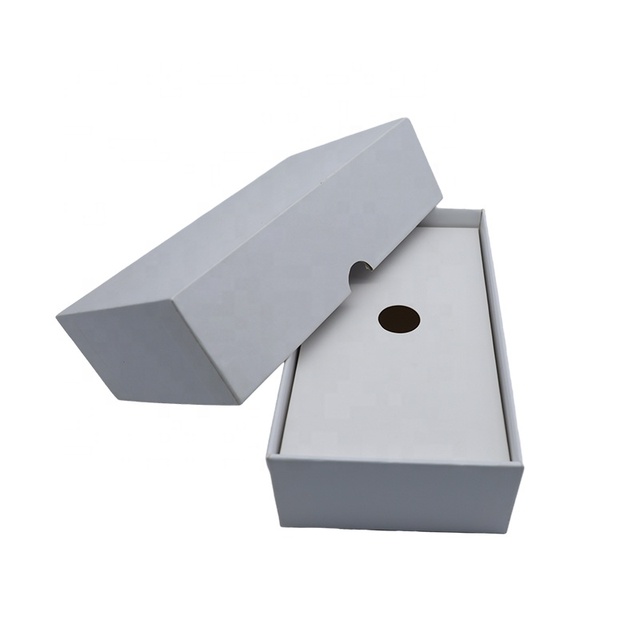Custom Logo Recycled Materials for iPhone Boxes with Sponge Lining Durable Rigid Packaging for Mobile Phones and Smart Watches
