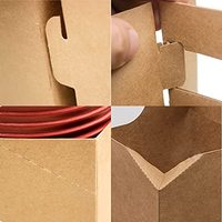 Porte-gobelets jetables en papier kraft pour boissons chaudes à emporter, support à café en papier kraft avec poignée