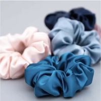 Élastique à cheveux en soie, grand et rond, style féminin, élégant, pour queue de cheval, accessoires capillaires pour le quotidien