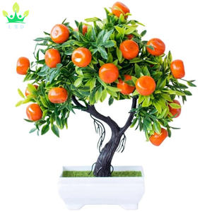 Arbre Fruitier Artificiel Bonsaï De Bureau Topper Orange Arbre Faux <span class=keywords><strong>En</strong></span> <span class=keywords><strong>Pot</strong></span> <span class=keywords><strong>Citronnier</strong></span> Parure De Bureau <span class=keywords><strong>En</strong></span> Plastique pour Décoration De Bureau - Product Image 1