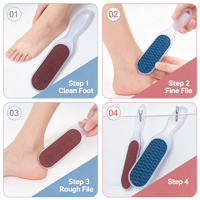 Râpe à pieds double face (grossière et fine) avec trou de suspension pour supermarchés, salons de beauté et vente en gros