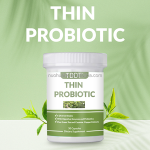 Capsules probiotiques minces avec enzymes digestives, prébiotiques, extrait de thé vert et de piment de Cayenne, complément alimentaire - Product Image 1