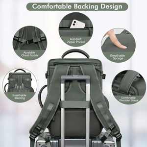 Multifunctional Travel <b>Backpack</b> with USB Charging Port Flight-Approved Design Large Capacity and Comfortable Backing - Product Image 6