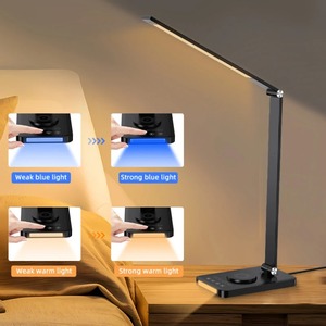 Lámpara de Escritorio LED Plegable con Carga USB, Control Táctil, Regulable, Protección Ocular, para Lectura, Estudio, Oficina, Dormitorio, Mesita de Noche - Product Image 4