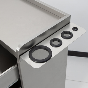 Professional Stainless Steel <b>Tool</b> Storage Cabinet 4-Wheel <b>Trolley</b> for Beauty Salons Barber Shops-Modern Design Durable Easy - Product Image 4