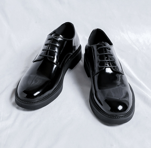 TSB0614 Chaussures de bureau pour hommes, uniformes, chaussures en cuir, chaussures en cuir noir brillant - Product Image 5
