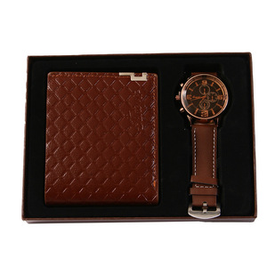 Men's Wallet And Watch Set <b>Gift</b> <b>Box</b> For Father's Day Business <b>Gift</b> Exquisite Leather Design - Product Image 4