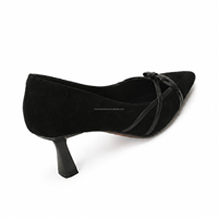 Vente en gros OEM ODM – Escarpins à talon haut et bout pointu pour femme avec nœud, collection de détail, marque privée, approvisionnement en vrac