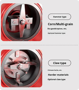 स्टेनलेस स्टील 26 हथौड़ा ब्लेड 3 kw इलेक्ट्रिक चावल अनाज जड़ी बूटी अनाज जड़ी बूटी मशीन - Product Image 6