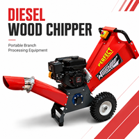 Broyeur de branches d'arbres mobile WP700, broyeur de bois diesel pour le recyclage des déchets forestiers