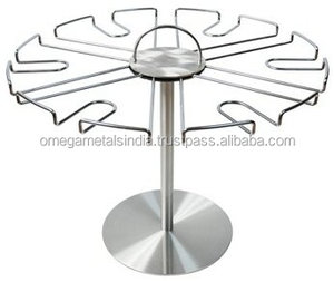 Estante de vino de mesa de 18 vidrios con enfriador de metal para Bar/Hoteles Vino Whisky Almacenamiento de cerveza Fabricado por Barware Supplier - Product Image 6