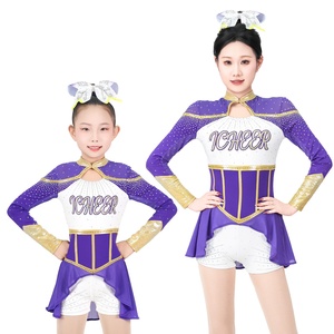 OEM dos tonos de color a juego Cheer Squad uniforme bajo MOQ 10 juegos de uniformes de porristas personalizados jóvenes - Product Image 1