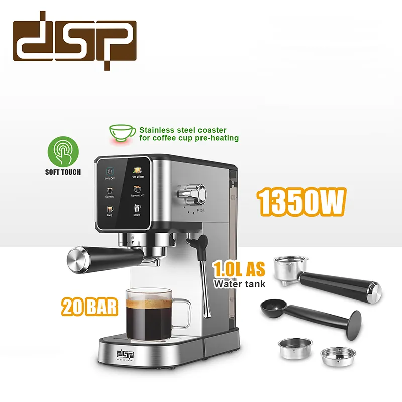 Dsp Hot Koop Professionele Espresso Koffiezetapparaat 20 Bar Waterpomp Instant Verwarmingssysteem Elektrische Espresso Koffiemachine