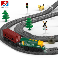 Enfants bricolage créatif assembler des jouets orbite jouet 89 pièces lumière électrique et son train piste jouets