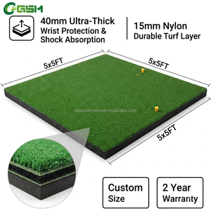 Tapete de Golf Comercial 3D para Entrenamiento, Césped Artificial de Nylon para Interiores y Exteriores, Simulador de Campo de Práctica, Tapete de Golf Personalizado de Fábrica - Product Image 4