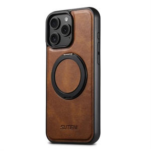 Funda de Cuero de Lujo con Soporte para Teléfono Celular, con Base, para iPhone 11 12 13 14 15 16 17 Pro Max, Funda de Cuero Personalizada - Product Image 4