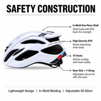 Casque de vélo léger avec 19 aérations, réglable, pour enfants et adultes, hommes et femmes, pour la conduite sur route