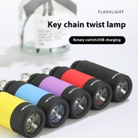 Mini clé lumière créative USB charge torche en plastique étanche lumière forte lampe de poche de plongée lumière de poche