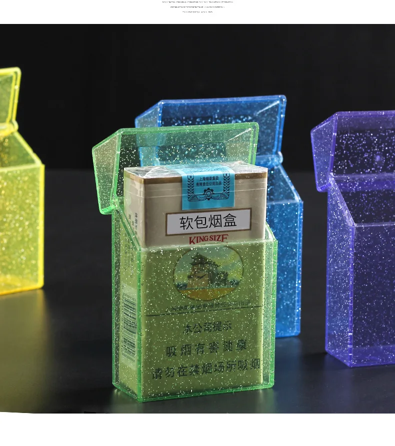 cigarette protector Transparent Shiny Cigarette Case