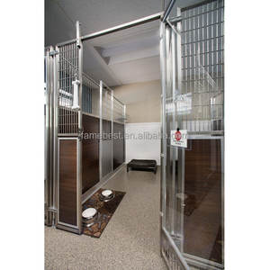 İhtisas 304 paslanmaz çelik köpek kulübesi Pet ağır köpek kafesi büyük Metal köpek evi - Product Image 1