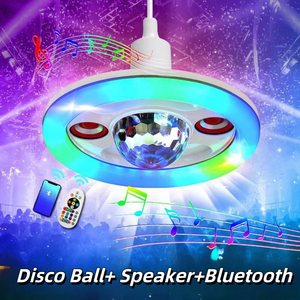 Lampe LED Disco RGB 36W E27 pour Fêtes à Domicile et Anniversaires, Ampoule Blanche Multifonction avec Haut-parleur et Télécommande pour Éclairage de Fête - Product Image 3