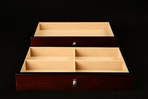 Boîte à montres en MDF Espreso en bois, 10 compartiments, tiroir de rangement, boîte à bijoux - Product Image 2