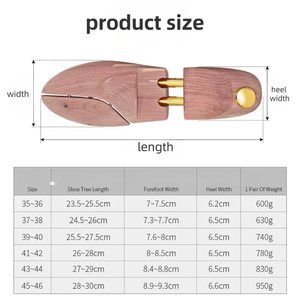 ต้นซีดาร์รองเท้าไม้สำหรับผู้ชายต้นซีดาร์สีแดงธรรมชาติปรับขนาดได้ - Product Image 6