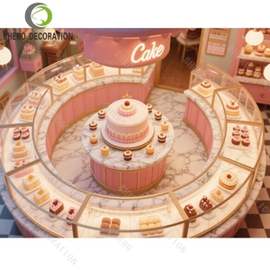 Customized Premium Espositori da forno in vetro LED-Lit in legno per pasticcerie su misura Premium panificio - Product Image 1