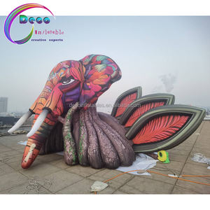 Müzik parti dekorasyon için sıcak satış dev şişme fil kafa sahne - Product Image 4